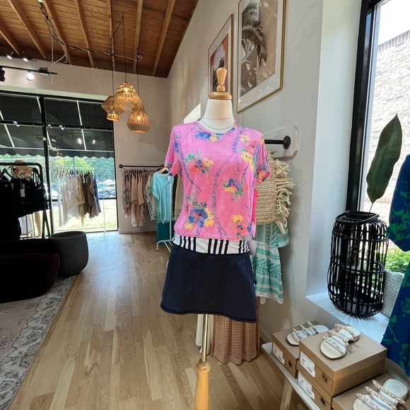 LoveShackFancy NWT BeachRiot 🏝️ Summer Floral Top, Pink, Medium 💓 - Picture 8 of 8